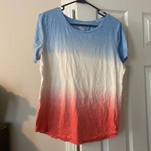 Old Navy Red, White, & Blue Ombre T-Shirt Size Large
